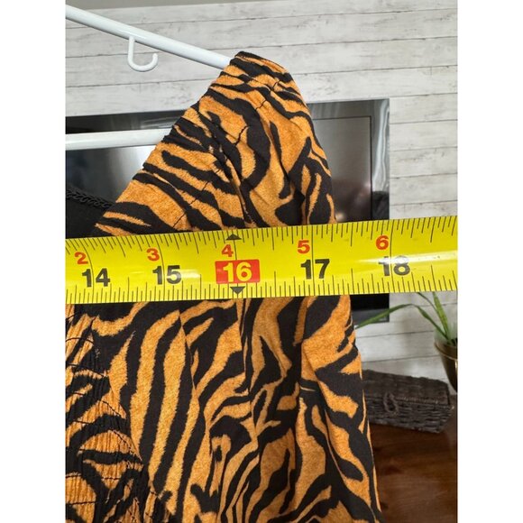 ANTHROPOLOGIE Kachel Tiger-Striped Jumpsuit in Yellow Black Womens Size 4 - Picture 4 of 8